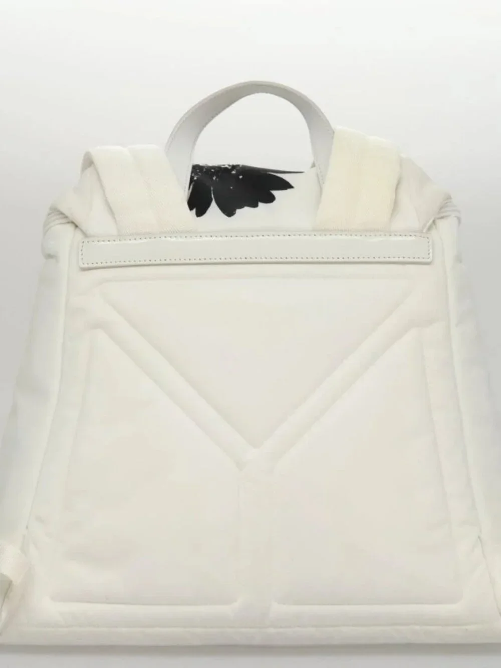PRADA Backpack Nylon White Silver